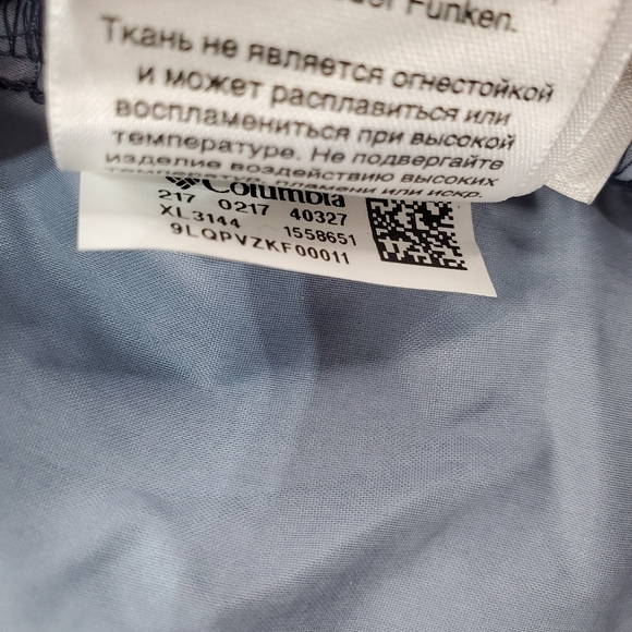 Columbia Packable Windbreaker Jacket Womens Medium Blue Rain Zip Up Hood - Picture 9 of 10